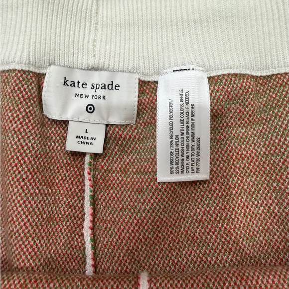 NWT Set Kate Spade X Target Strawberry Sweater Knit Hoodie & Shorts Set Size L - Picture 5 of 10